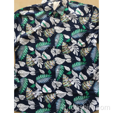 Camicia in cotone stampa Hawaii USA